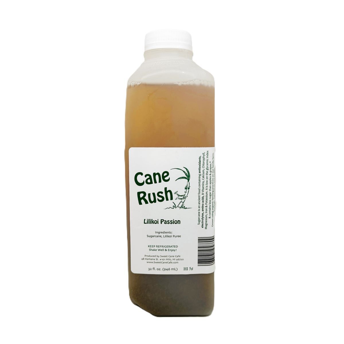 Cane Juice, Sweet Cane Café, Lilikoʻi (32 Oz.)