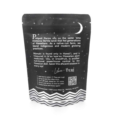 Tea, Polipoli Farm, Māmaki + ʻUlu Herbal Tea Bags (0.53 Oz.)