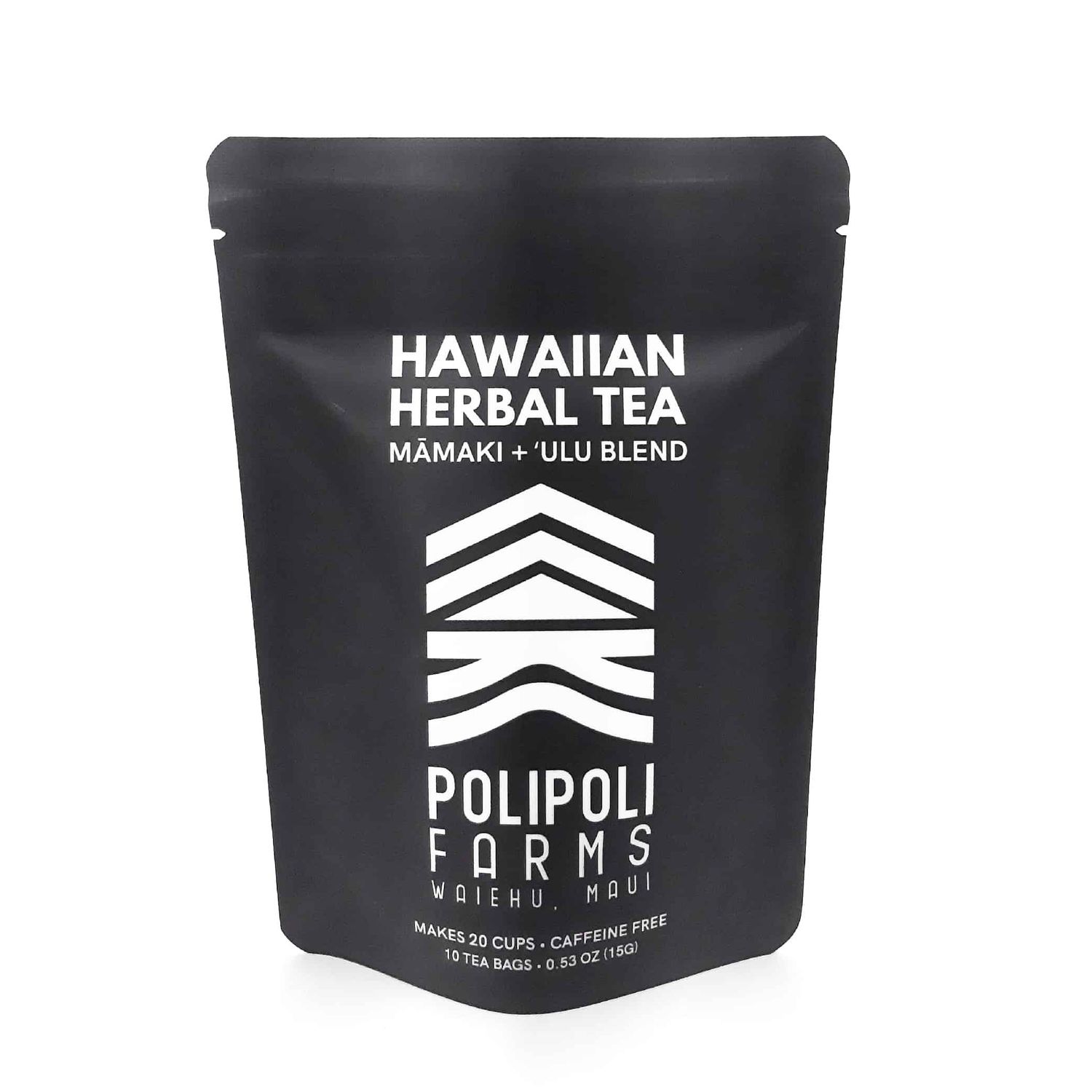 Tea, Polipoli Farm, Māmaki + ʻUlu Herbal Tea Bags (0.53 Oz.)