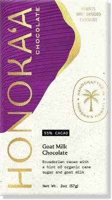 Chocolate Bar, Honokaʻa Chocolate Co., 55% Goat Milk (2 Oz.)