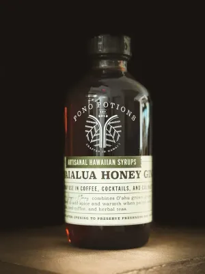 Syrup, Pono Potions, Waialua Honey Ginger (8.5 Oz.)