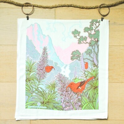 Tea Towel, Cultivate Hawaiʻi, ʻIʻiwi