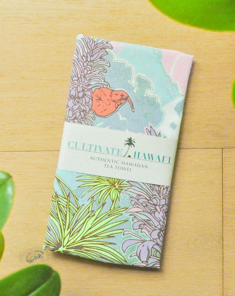 Tea Towel, Cultivate Hawaiʻi, ʻIʻiwi