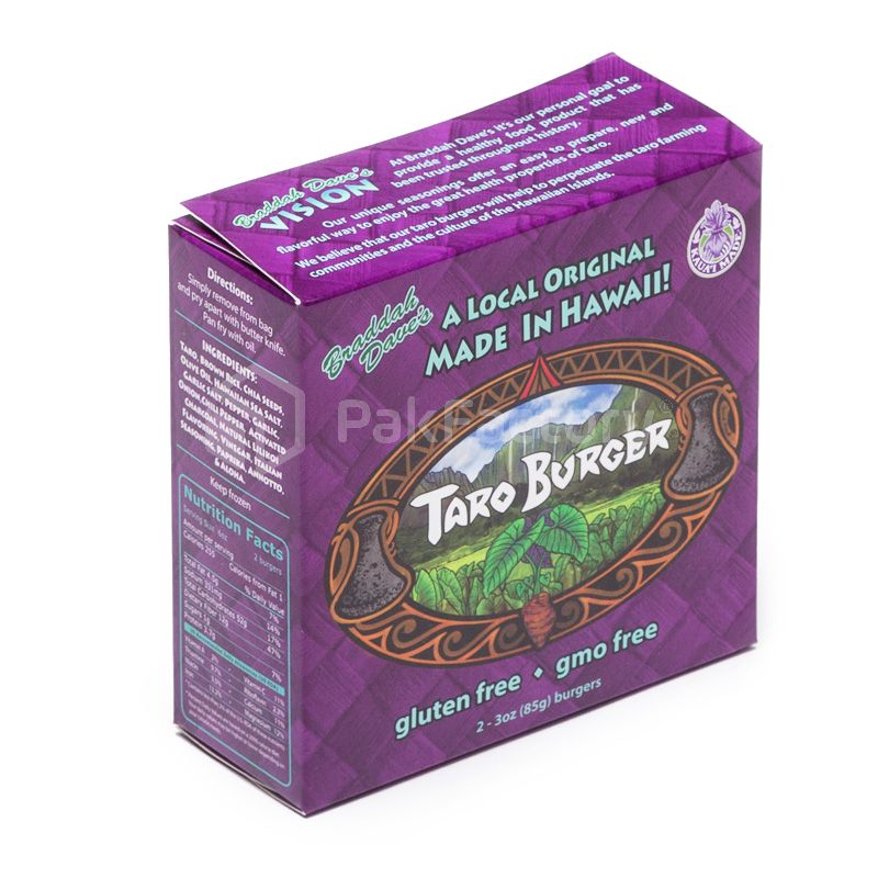 Frozen Burgers, Braddah Dave's Taro Burger (2 pk)