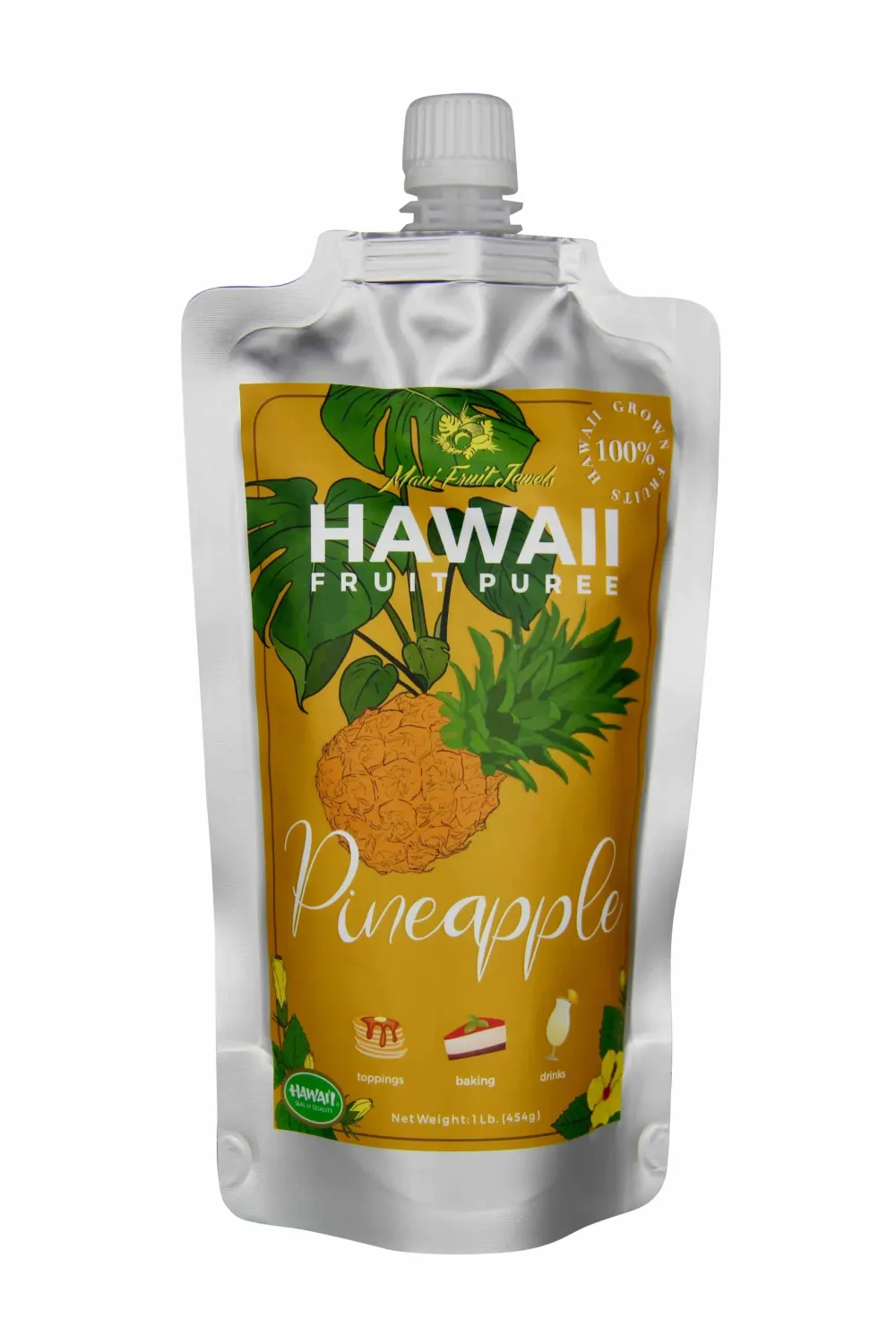 Fruit Puree, Maui Fruit Jewels, Pineapple (1 Lb.)