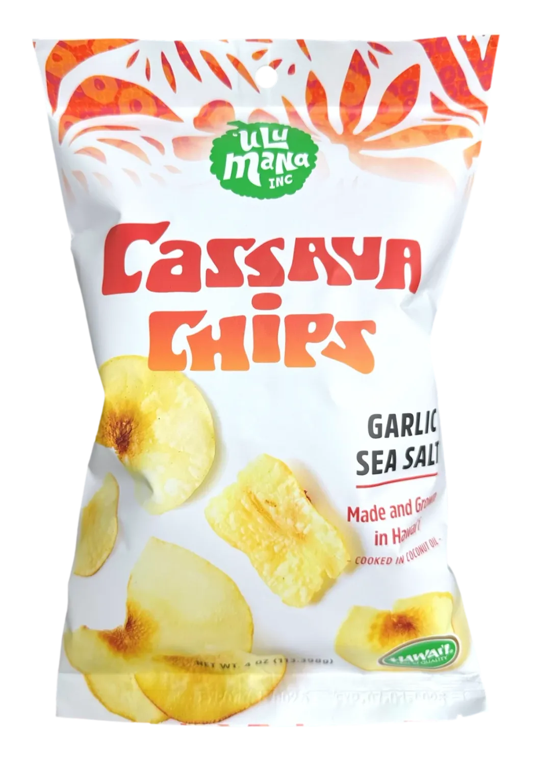 Chips, ʻUlu Mana Cassava Chips - Garlic (4 Oz.)