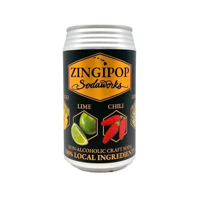 Soda, Zingipop Sodaworks, Mango Chili Lime (12 Oz.)