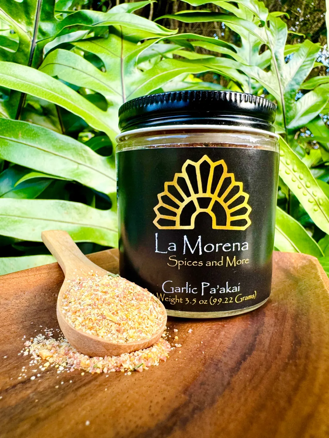 Seasoning, La Morena, Garlic Paʻakai (3.5 Oz.)