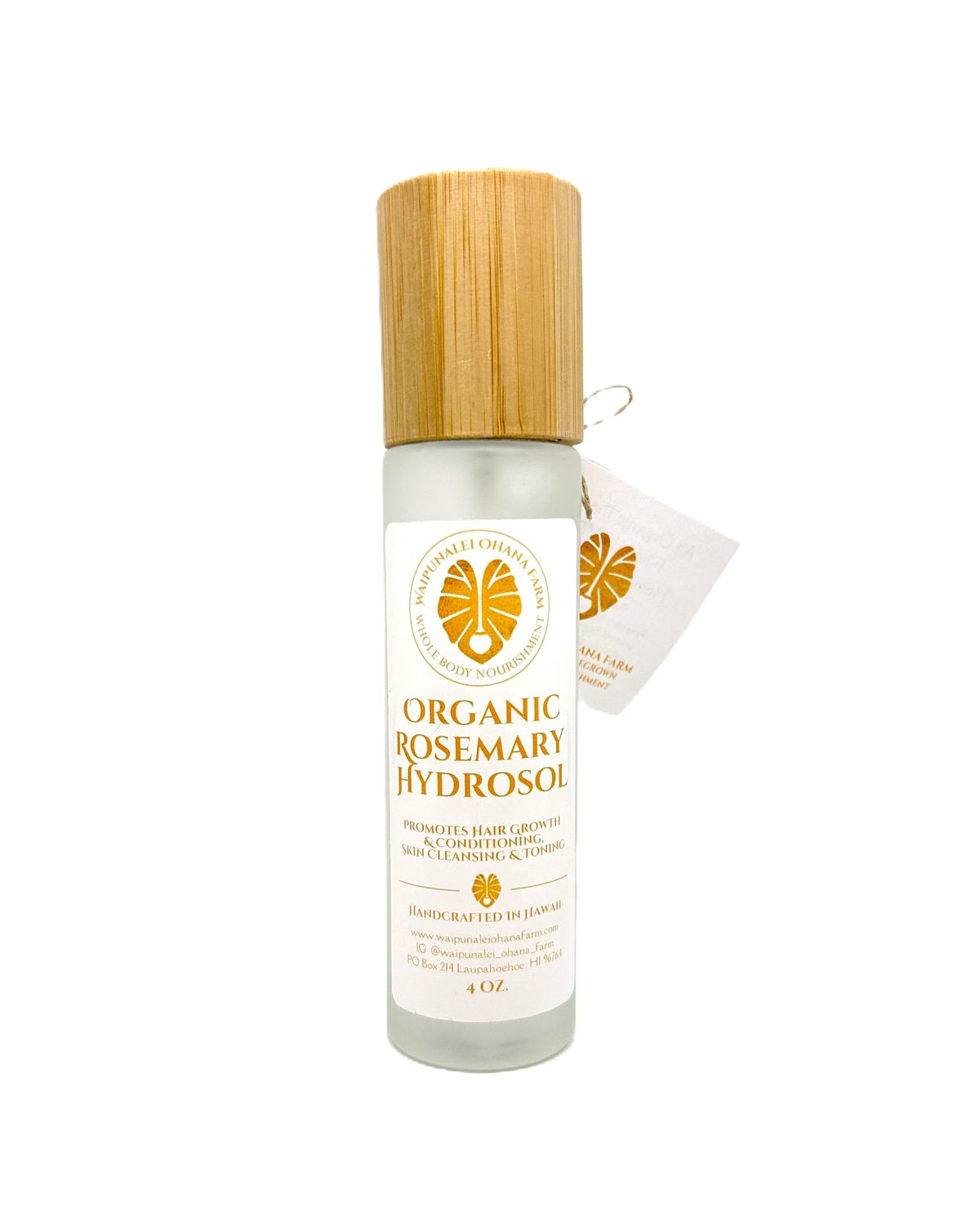 Face Mist, Waipunalei ʻOhana Farm, Rosemary Hydrosol (4 Oz.)