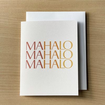 Card, Thank You, Posted Hawaiʻi, Mahalo