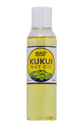 Body Oil, Maui Medicinal Herbs, Kukui Nut Oil (4 Oz.)