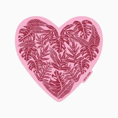 Sticker, Nico Made, Fern Heart Pink