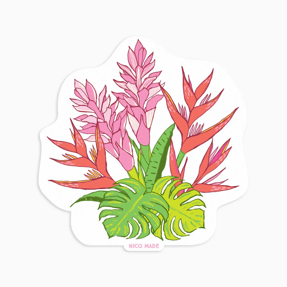 Sticker, Nico Made, Heliconia