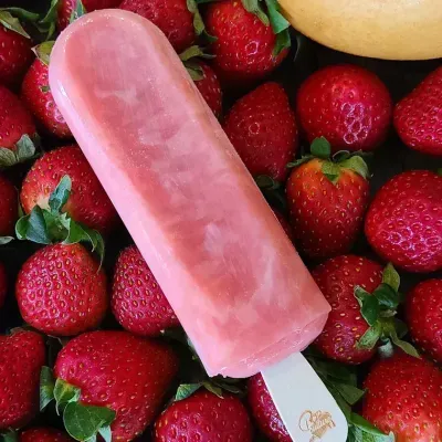 Pop Culture Artisan Pops, Strawberry Korean Pear