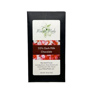 Chocolate Bar, Mahiʻai Made, 55% Dark Milk (1.8 Oz.)
