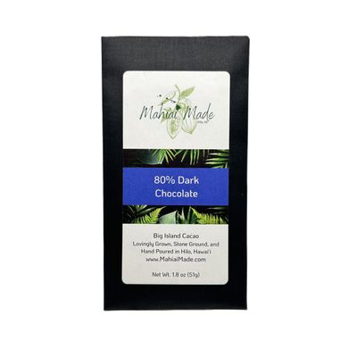 Chocolate Bar, Mahiʻai Made, 80% Dark Chocolate (1.8 Oz.)