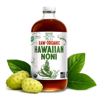 Noni, Healing Noni, Raw Organic Hawaiian Noni Juice (32 Oz.)