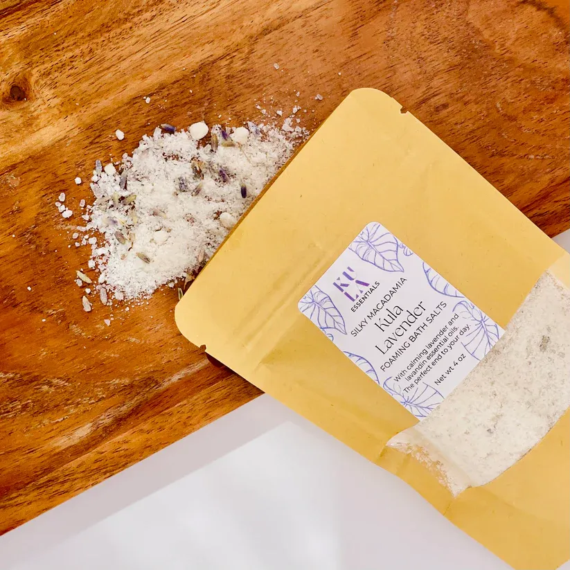 Bath Salts, Kula Essentials, Kula Lavender Foaming Bath Salt (4.5oz)