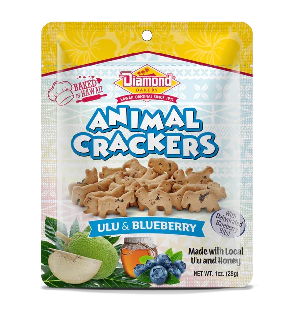 Crackers, Diamond Bakery ʻUlu &amp; Blueberry Animal Crackers (1 oz.)