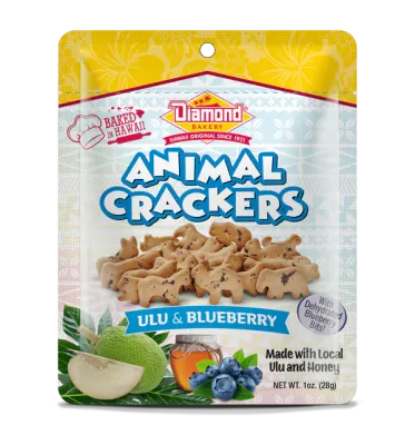 Crackers, Diamond Bakery ʻUlu &amp; Blueberry Animal Crackers (1 oz.)