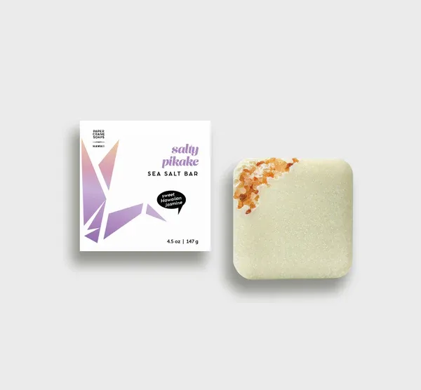 Soap, Paper Crane Soaps, Salty Pīkake (4.5 Oz.)