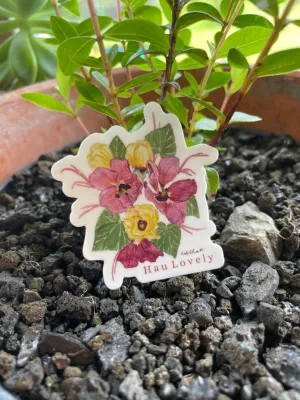Sticker, Kaleilehua Designs, Hau Lovely