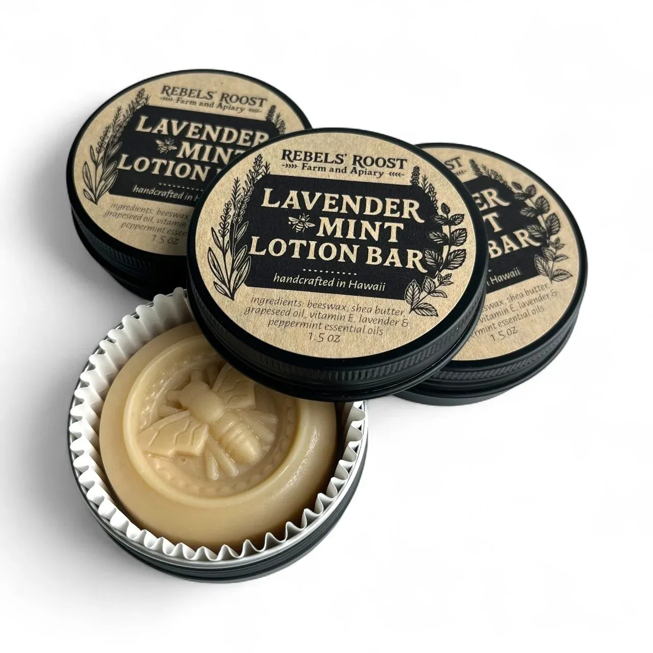 Lotion, Rebels' Roost, Lotion Bar, Lavender Mint (1.5 Oz.)