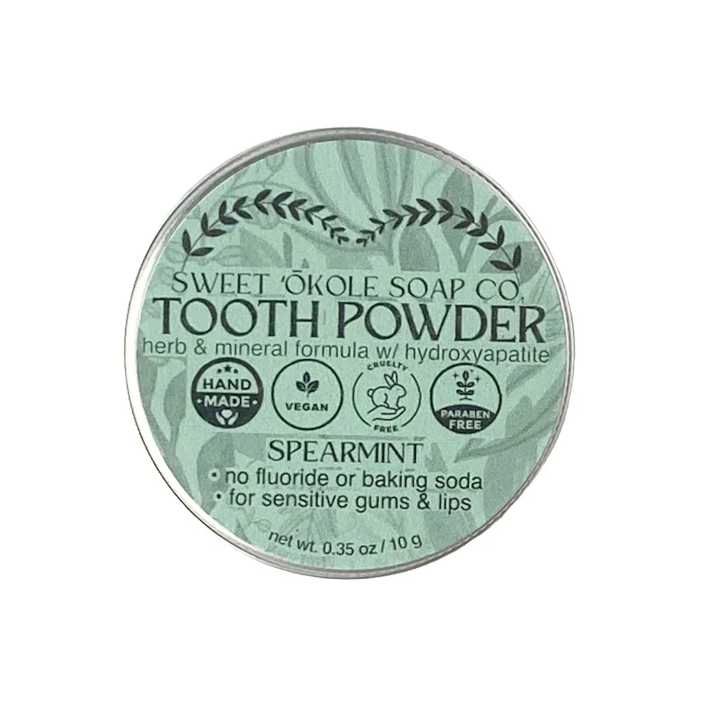 Tooth Powder, Sweet ʻŌkole Soap Co, Spearmint Herb (10 g.)