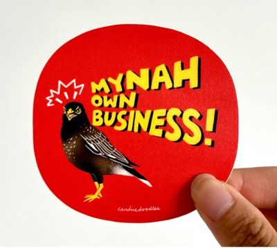 Sticker, Angry Mynah (Candice Doodles)