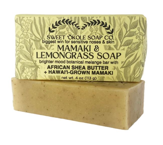 Sweet ʻŌkole Soap Co, Soap Bar, Māmaki Lemongrass (4 Oz.)