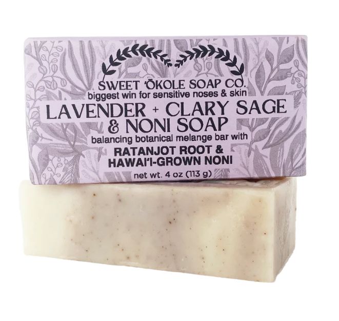 Sweet ʻŌkole Soap Co, Soap Bar, Lavender Clary Sage (4 Oz.)