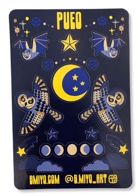 Sticker, Pueo Sheet (B. Miyo Art)
