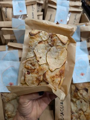 Bread, Pane Nudo - Asian Pear Focaccia Pieces