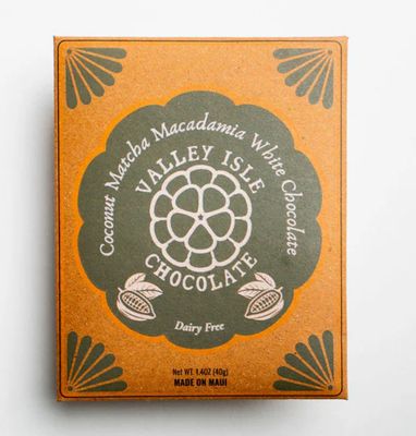 Valley Isle Chocolate, Coconut Matcha Macadamia White Chocolate (1.4 Oz.)