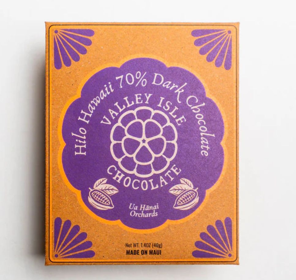 Valley Isle Chocolate, Hilo 70% Dark Chocolate (1.4 Oz.)
