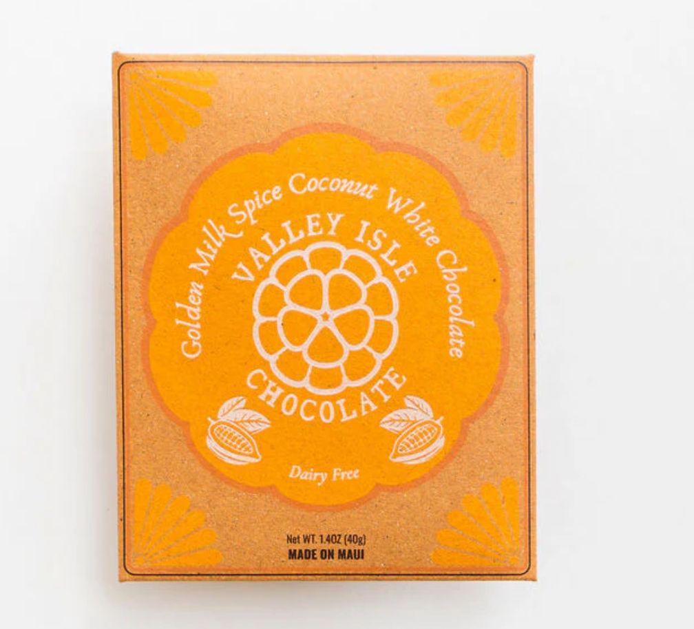 Valley Isle Chocolate, Golden Milk Spice Coconut White Chocolate (1.4 Oz.)