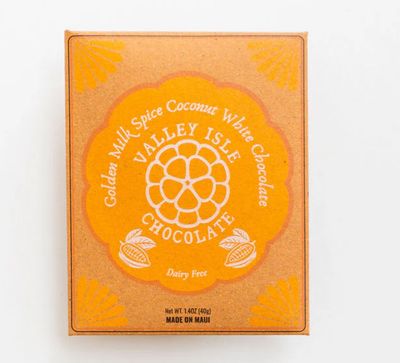 Valley Isle Chocolate, Golden Milk Spice Coconut White Chocolate (1.4 Oz.)