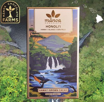 Chocolate Bar, Mānoa Chocolate Co., Honoliʻi 50% Milk (2.1 oz.)