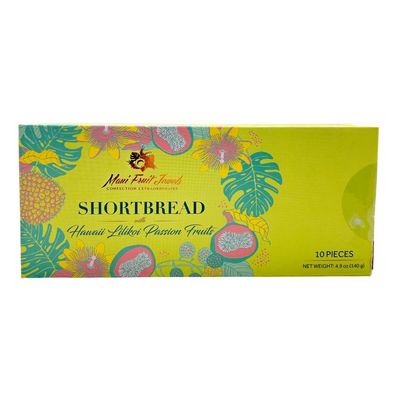 Cookies, Maui Fruit Jewels, 10-Piece Passionfruit Shortbread