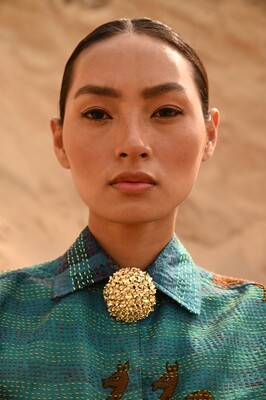 Nikko Blue Brooch