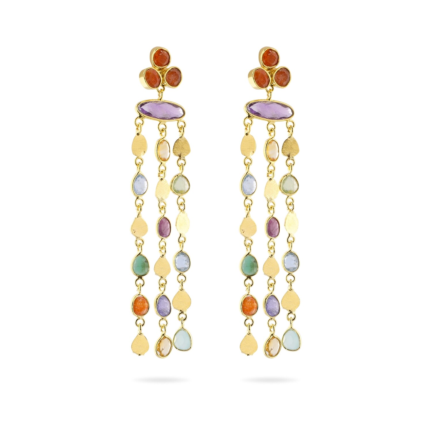 Summer Nights Earrings, Stones: Multi