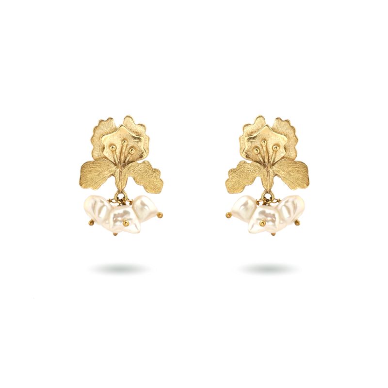 Iris Pearls Earrings - Small