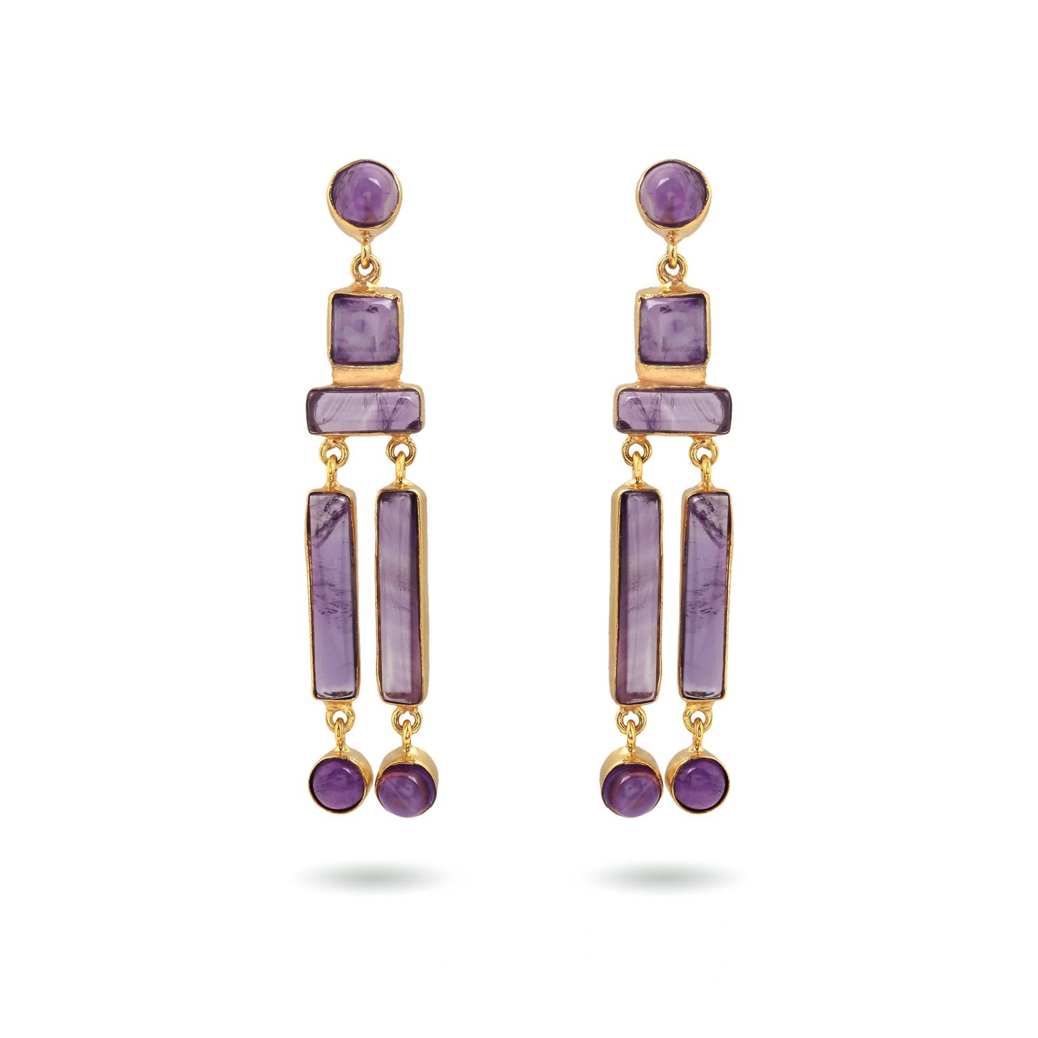 Haji Earrings - Amethyst
