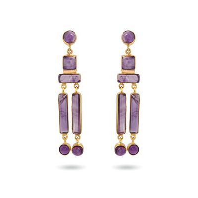 Haji Earrings - Amethyst