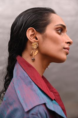 Cosmos Joy Earrings - Smokey Quartz