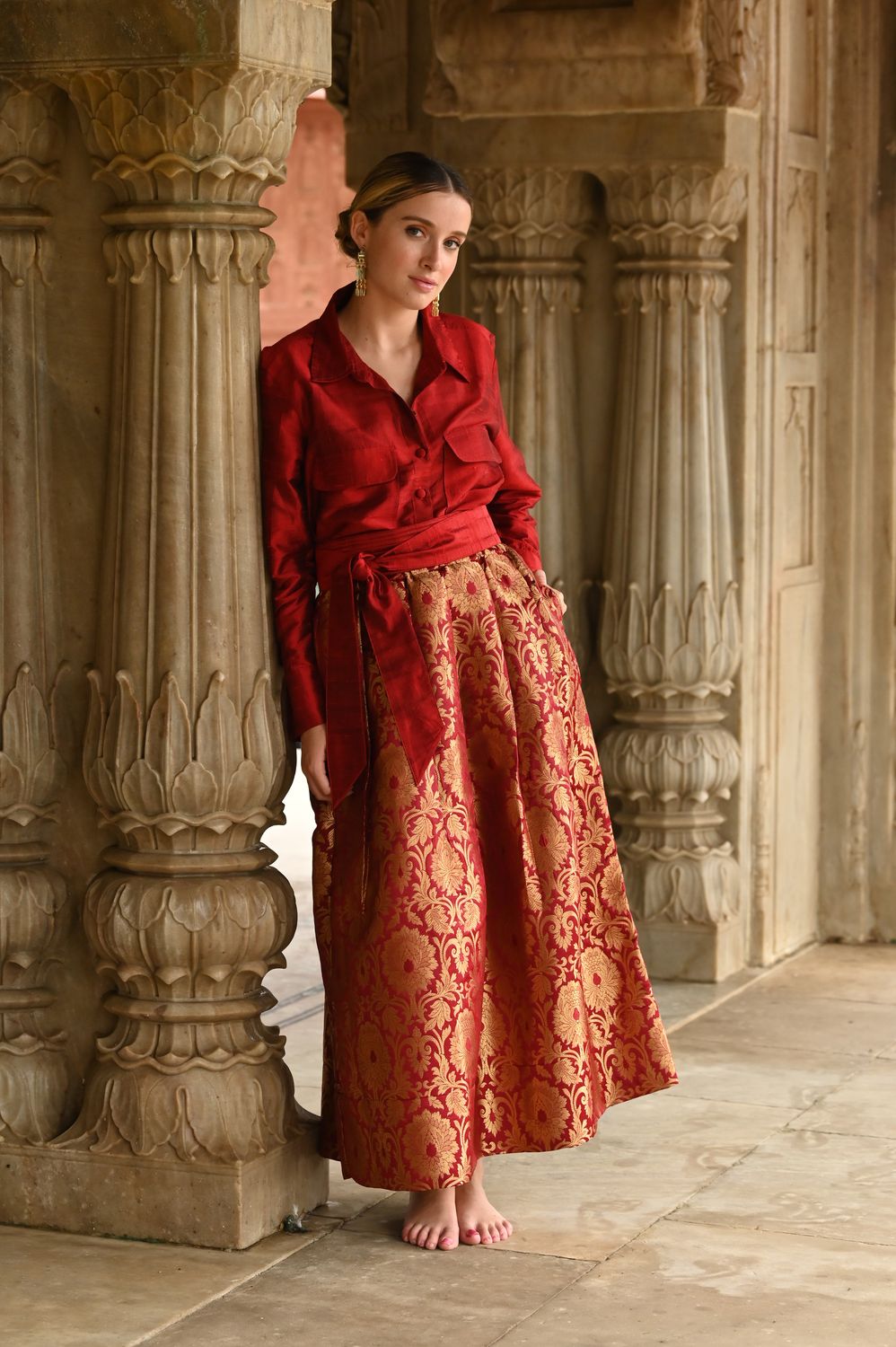 The Rhea Blouse and Amalia Skirt