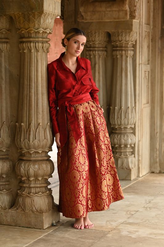 The Rhea Blouse and Amalia Skirt