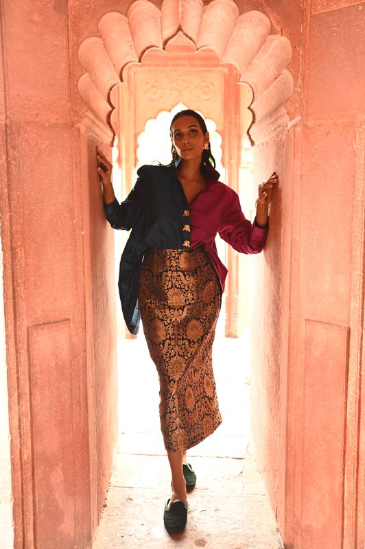 The Olivia Skirt and Rhea Blouse