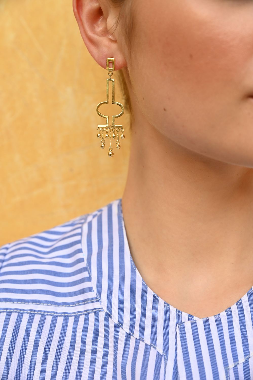 Delos Earrings - Gold Beads