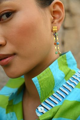 Galla Duo Earrings - Labradorite